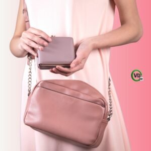 Bolsas y Carteras para Dama Moda Dama en Torreon Set Bolsa y Cartera Rosa Nude