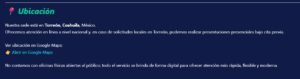 Función Ubicación con enlace a Google Maps Función Ubicación con enlace a Google Maps